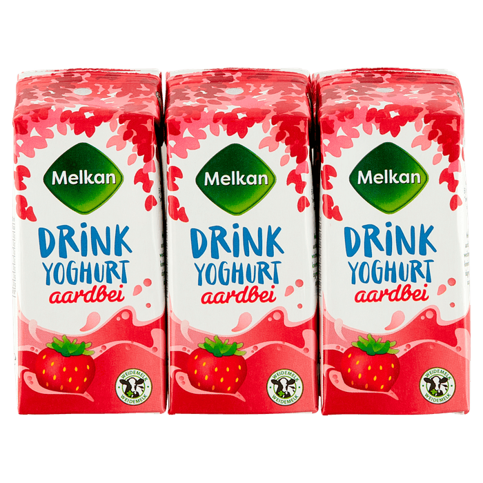 Melkan Drinkyoghurt aardbei