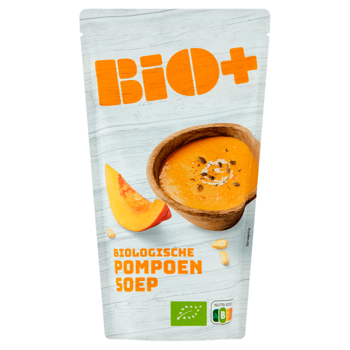 Bio+ Soep in zak pompoen