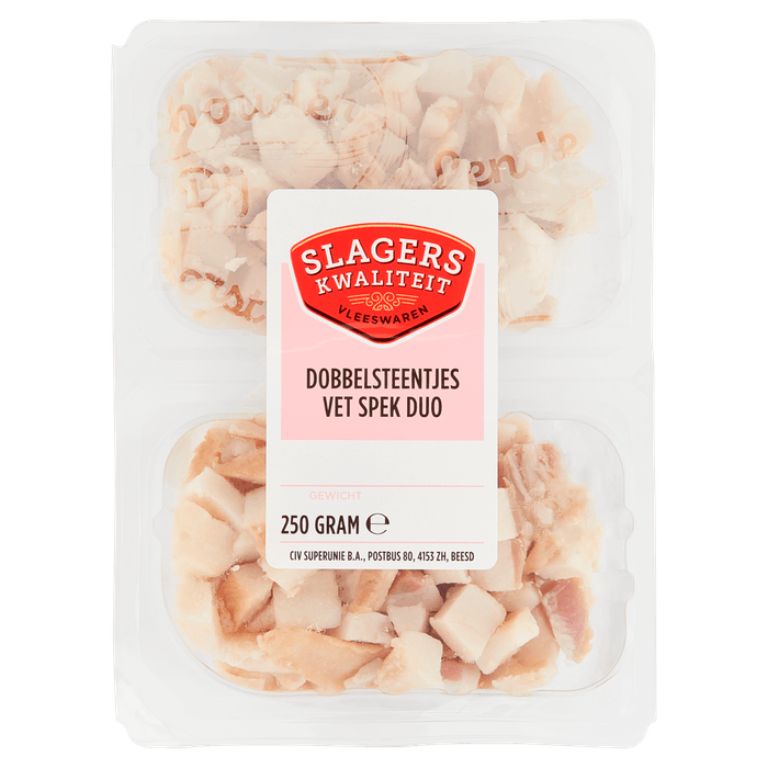 Slagerskwaliteit Dobbelsteentjes vetspek