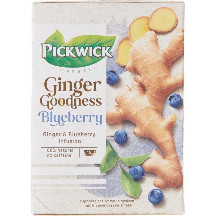 Pickwick Thee ginger goodness blueberry 15 zakjes