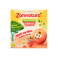 Zonnatura Knijpfruit appel aardbei 4 st.