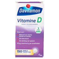 Davitamon Vitamine D smelttabletten volwassenen citroen