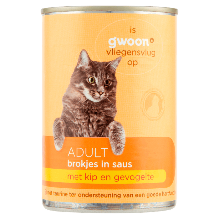 G'woon Kattenvoer adult kip-gevogelte in saus