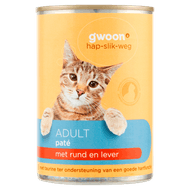 G'woon Kattenvoer adult pate rund-lever