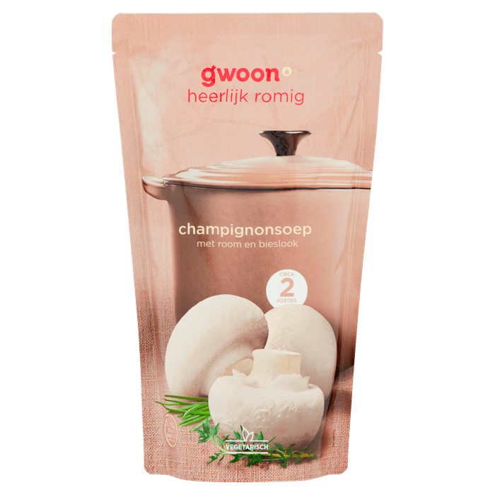 G'woon Soep in zak champignon