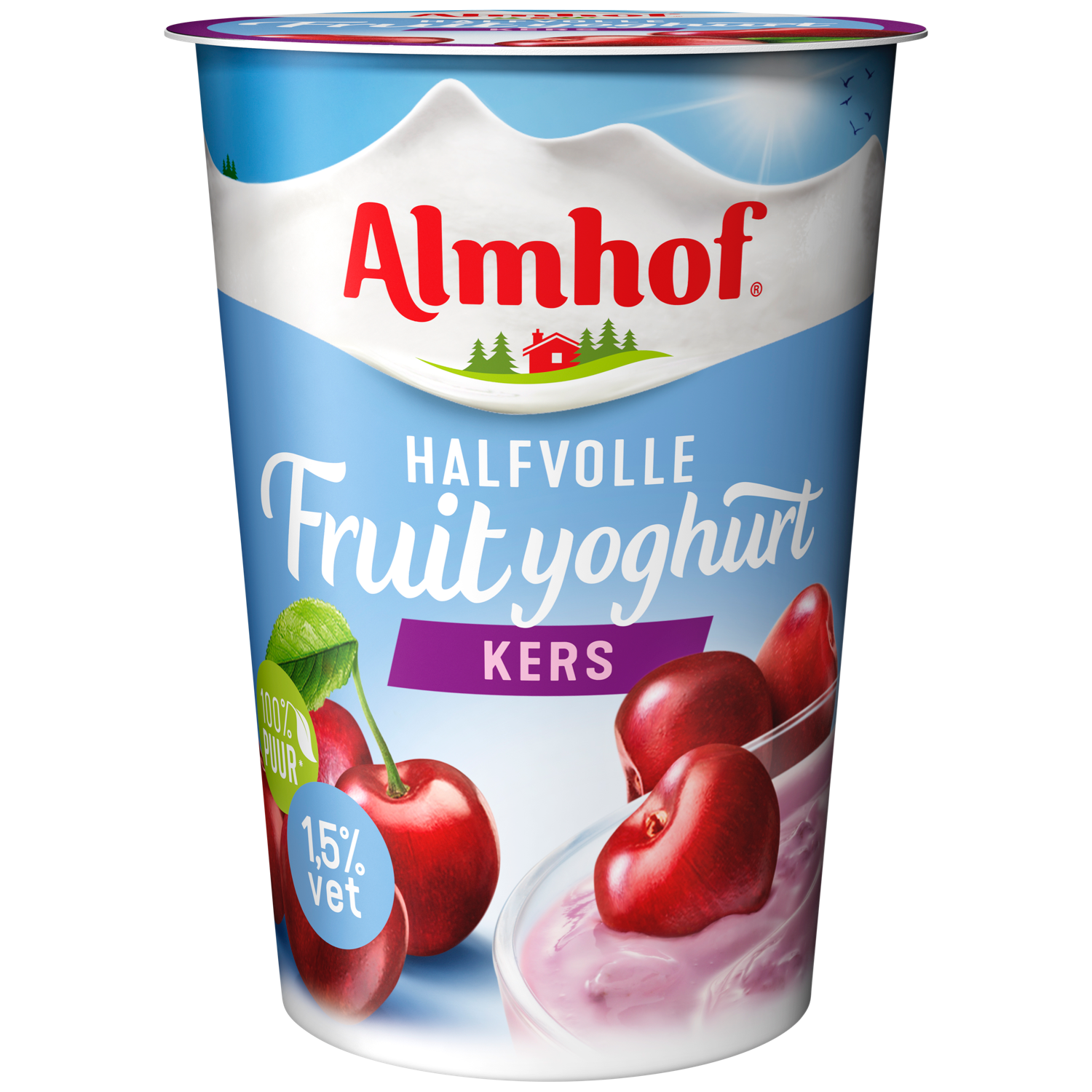 Almhof Halfvolle Fruit Yoghurt Kers 1,3% Vet 500 g