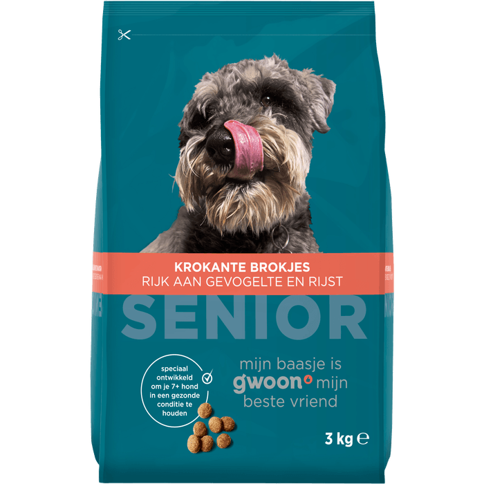 G'woon Hondenvoer senior gevogelte-rijst