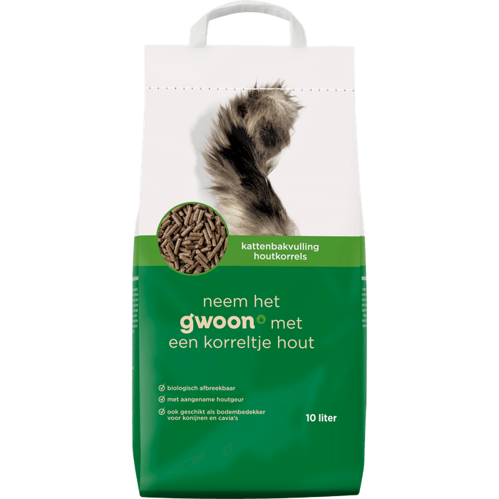 G'woon Kattenbakvulling houtkorrels