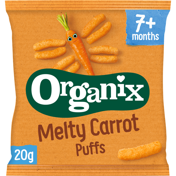 Organix Fingerfoods  7+ maanden corn puffs carrot