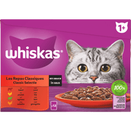 Whiskas Kattenvoer classic selectie saus 1+ jaar 12st