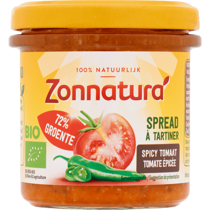 Zonnatura Groentespread spicy tomaat