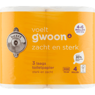 G'woon Toiletpapier 4 rollen 3-laags maxi rol