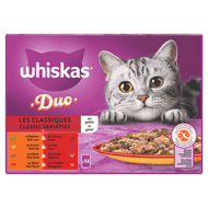 Whiskas Kattenvoer duo classic varia gelei 12st