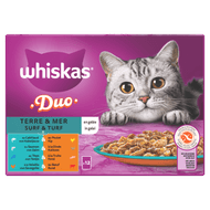 Whiskas Kattenvoer surf&turf gelei  1+ jaar 12st.