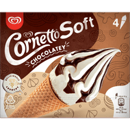Ola Cornetto soft chocolate 4 stuks