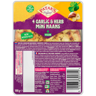 Patak's Mini naan knoflook & kruiden 4 st.