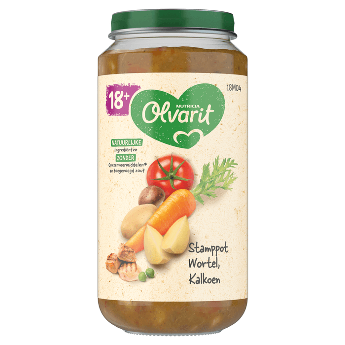 Olvarit 18+ Maanden Stamppot Wortel Kalkoen