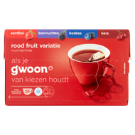 G'woon Vruchtenthee rood fruit kop 20 zakjes