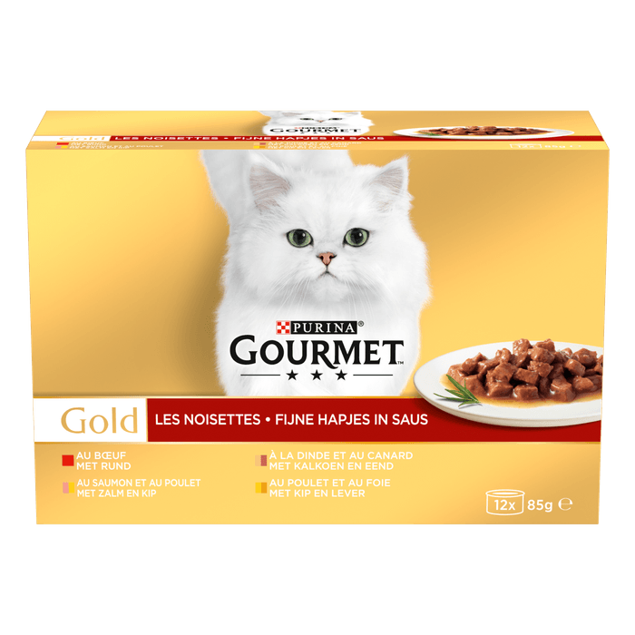 Gourmet Gold fijne hapjes in saus 12 stuks