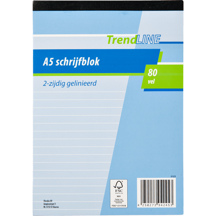 Trendline Schrijfblok a5 80 vel