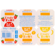 Zuivelmeester Kinderkwark aardbei-abrikoos-banaan 6 stuks