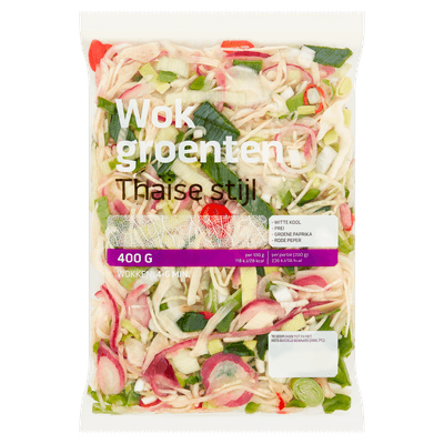 Wokgroente thaise stijl