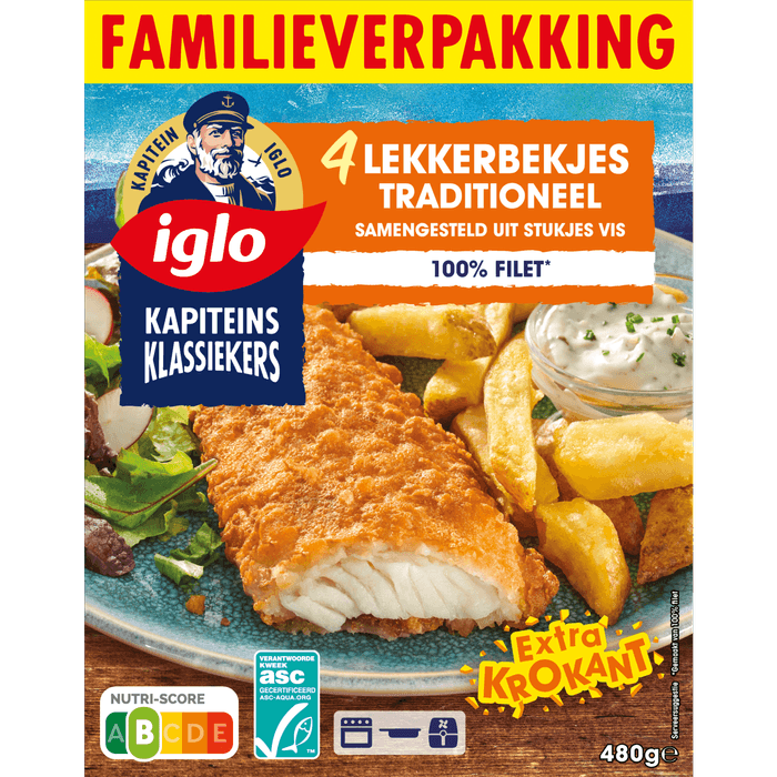 Iglo Kapiteins Klassiekers Lekkerbekjes naturel