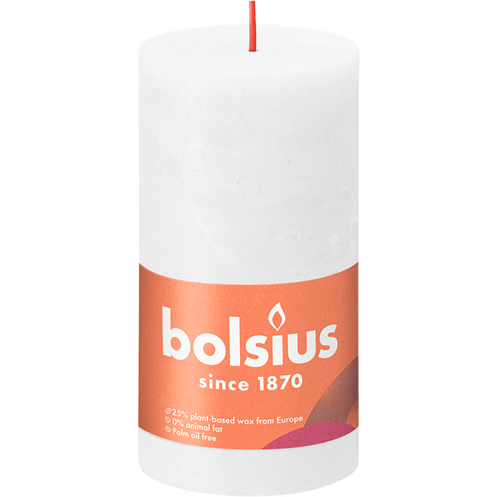 Bolsius Kaars rustiek wit