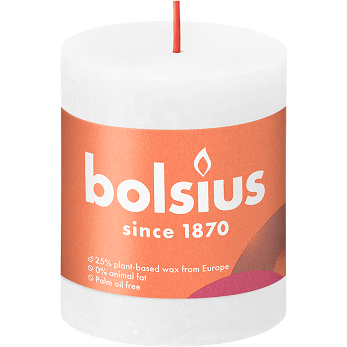 Bolsius Kaars rustiek wit