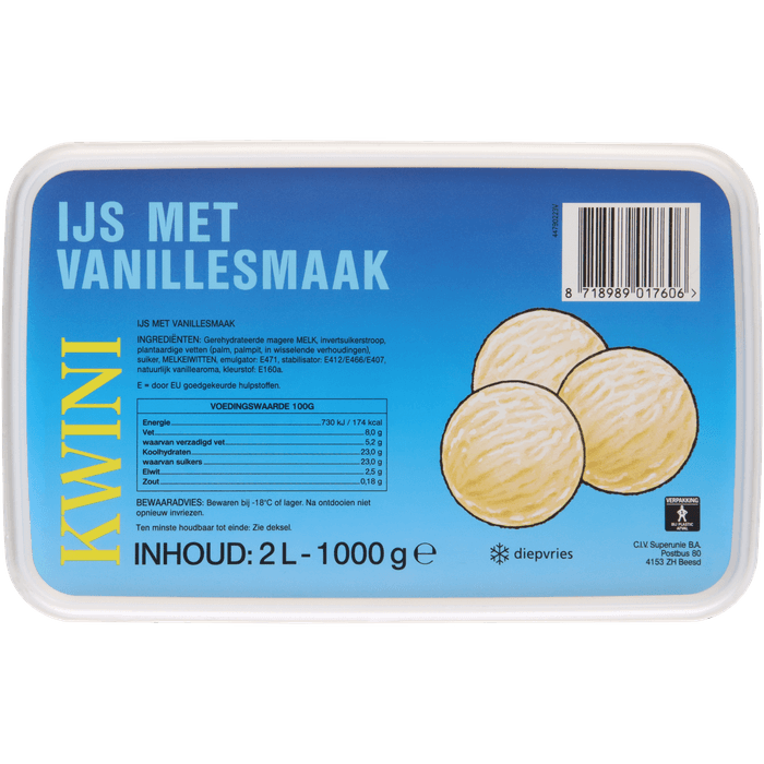 Kwini Dessertijs vanille