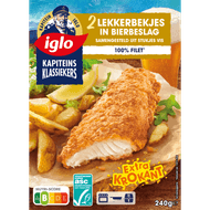Iglo Kapiteins Klassiekers lekkerbekje bierbeslag, 2 stuks