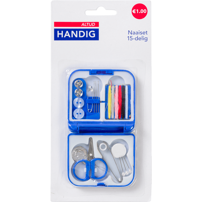 Altijd handig Reis naaisetje 15 delig 2 ass.