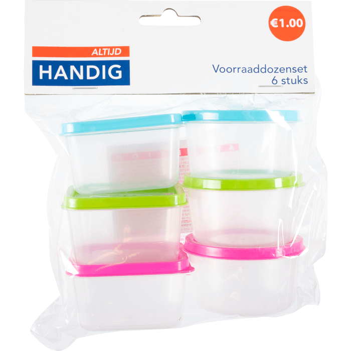 Altijd handig Voorraaddozen 6 stuks
