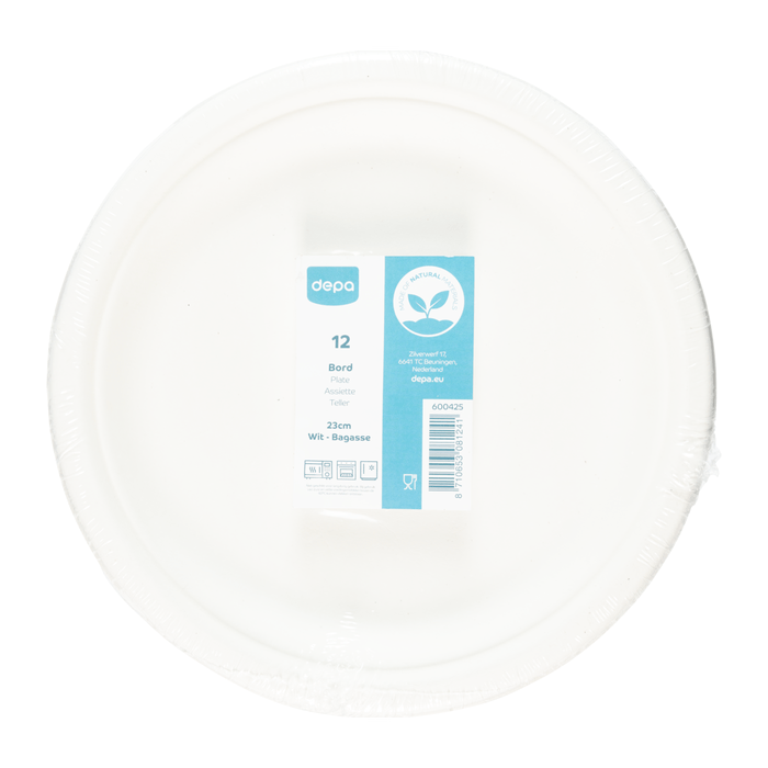 Bord bagasse rond 23cm