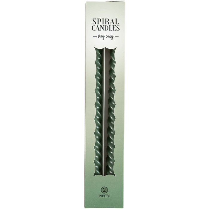Swirl Spiraalkaarsen groen