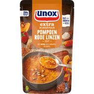 Unox Soep in zak pompoen met rode linzen