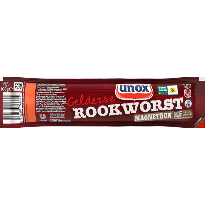 Unox Gelderse rookworst magnetron
