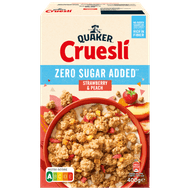 Quaker Cruesli strawberry & peach zero sugar
