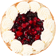 DekaVers Bosvruchten taartje