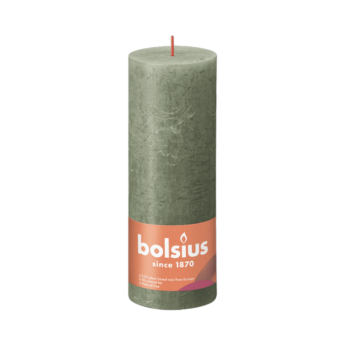 Bolsius Kaars rustiek fresh olive