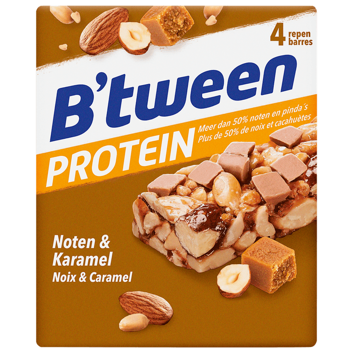 Hero Btween proteinreep noten & karamel 4 st.