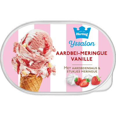 Hertog Ijs aardbei meringue