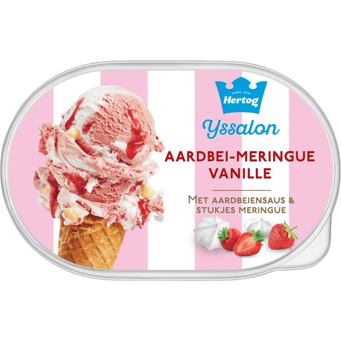 Hertog Ijs aardbei meringue