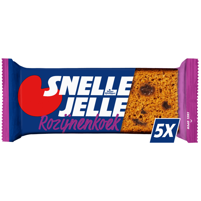 Snelle Jelle Ontbijtkoek rozijnen 5 stuks