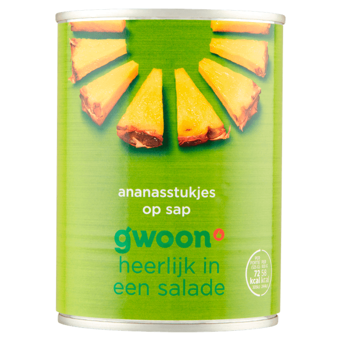 G'woon Ananasstukjes op sap