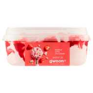 G'woon Roomijs aardbei witte chocolade
