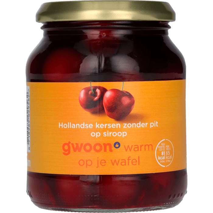 G'woon Kersen zonder pit op siroop