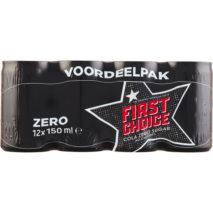 First Choice Cola Cola zero sugar 12x15 cl
