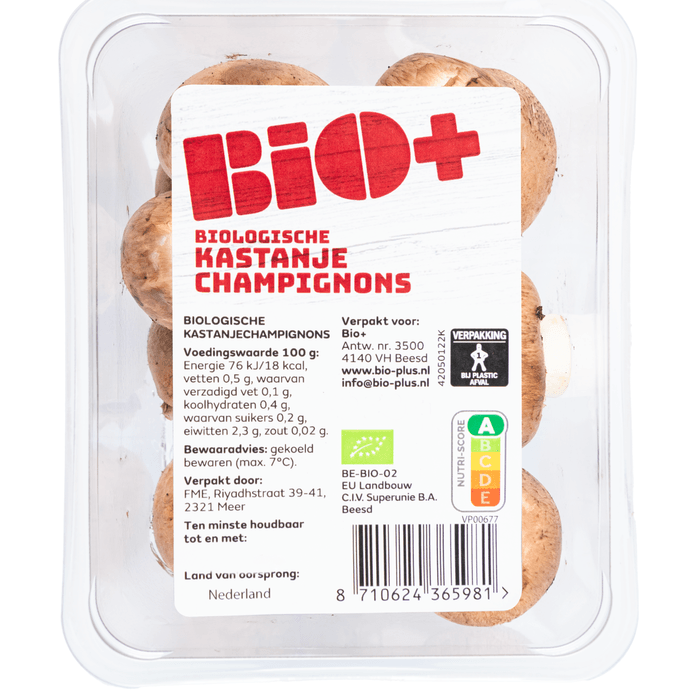Bio+ Kastanje champignons per bak