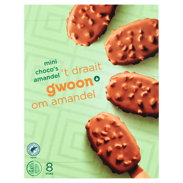 G'woon Mini choco amandel 8 stuks